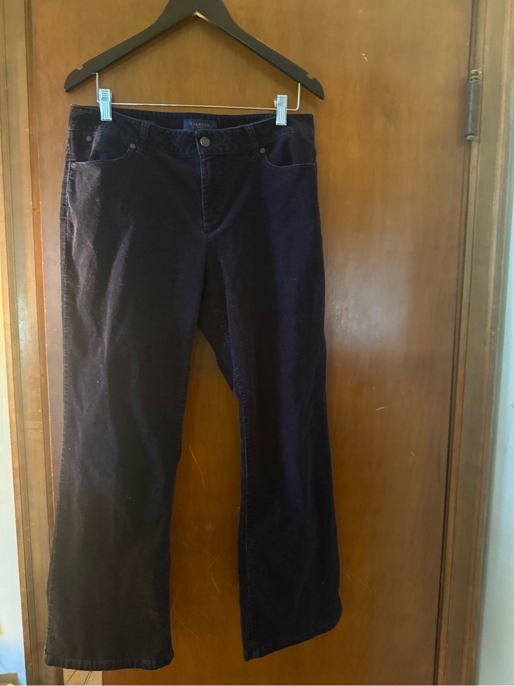 Talbots Navy Corduroy Wide-Leg Jeans